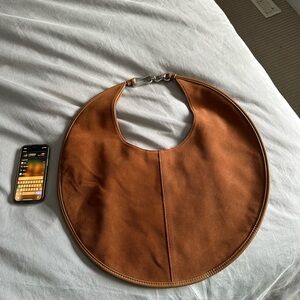 Zara Tan genuine suede Hobo Bag